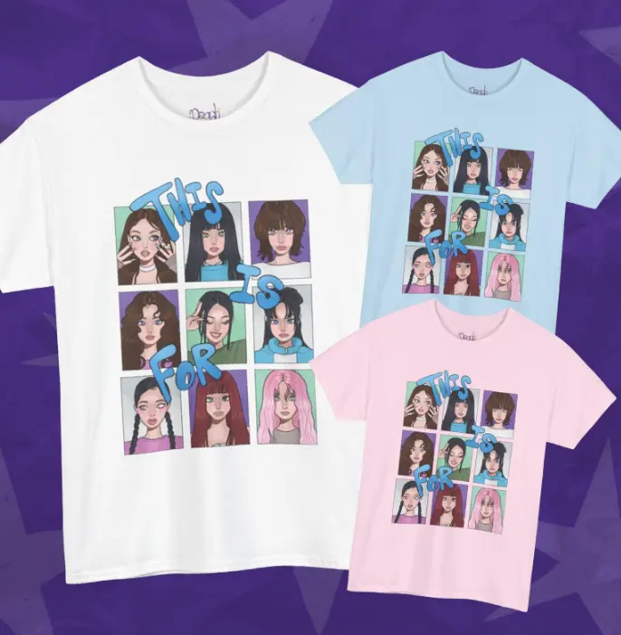 Cute T-shirts for fans - 100% cotton unisex style, full color and size, comfortable to wear every day
