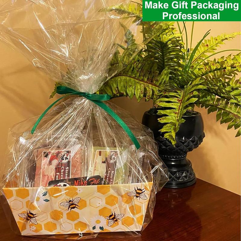 10 Pack Cellophane Bags, 40 x 55 inch, 3 Mil Thicker Clear Bags for Baskets Wrapping Plastic, Huge Clear Cellophane Wrap Basket Bag 10 Pack Cellophane Bags, 40 x 55 inch, 3 Mil Thicker Clear Bags for Baskets Wrapping Plastic, Huge Clear Cellophane Wrap Basket Bag