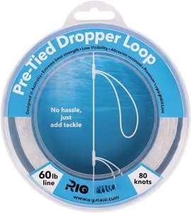 60 lb Pre-Tied Dropper Loop s. Fishing Line Spool. Loops 18 Inches Apart with 5.5 Inch Loop Size.  for Saltwater & Freshwater Fishing.  for Snapper & Other Bottom Feeding Fish.