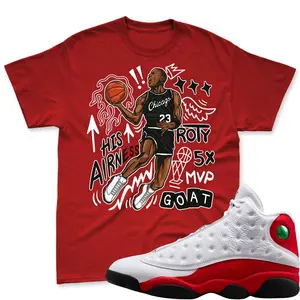 MJ Flair 23 Shirt to Match JD 13 Chicago – Air JD 13 Retro White University Red Sneaker Match T-Shirt Unisex