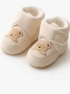 Cute Cartoon Bear Design Baby Boots, Casual Soft Comfortable Warm Soft Soled Shoes for Infant Toddler Kids, Newborn Baby Girls Boys Walking Shoes