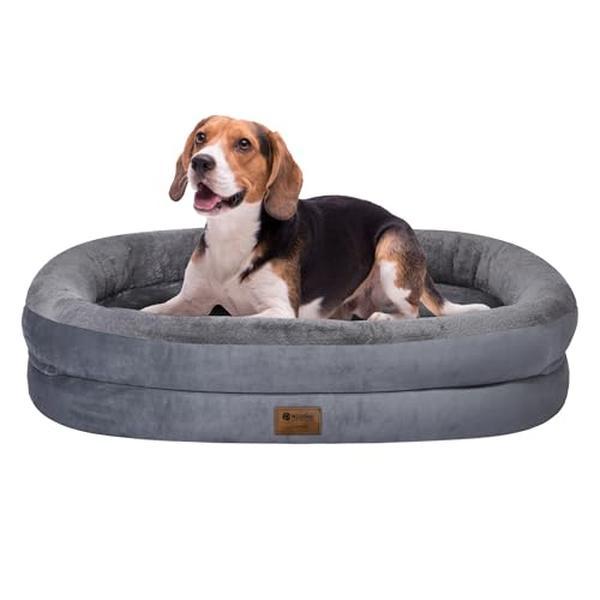 Dog Beds for Small Medium Large Dogs, Orthopedic Foam Dog Bed with Removable Washable Cover, Waterproof Pet Sofa with Re
