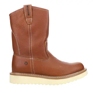 Wolverine Mens Wellington 10 Inch Slip Resistant Soft Toe  Casual Boots Mid Calf - Brown