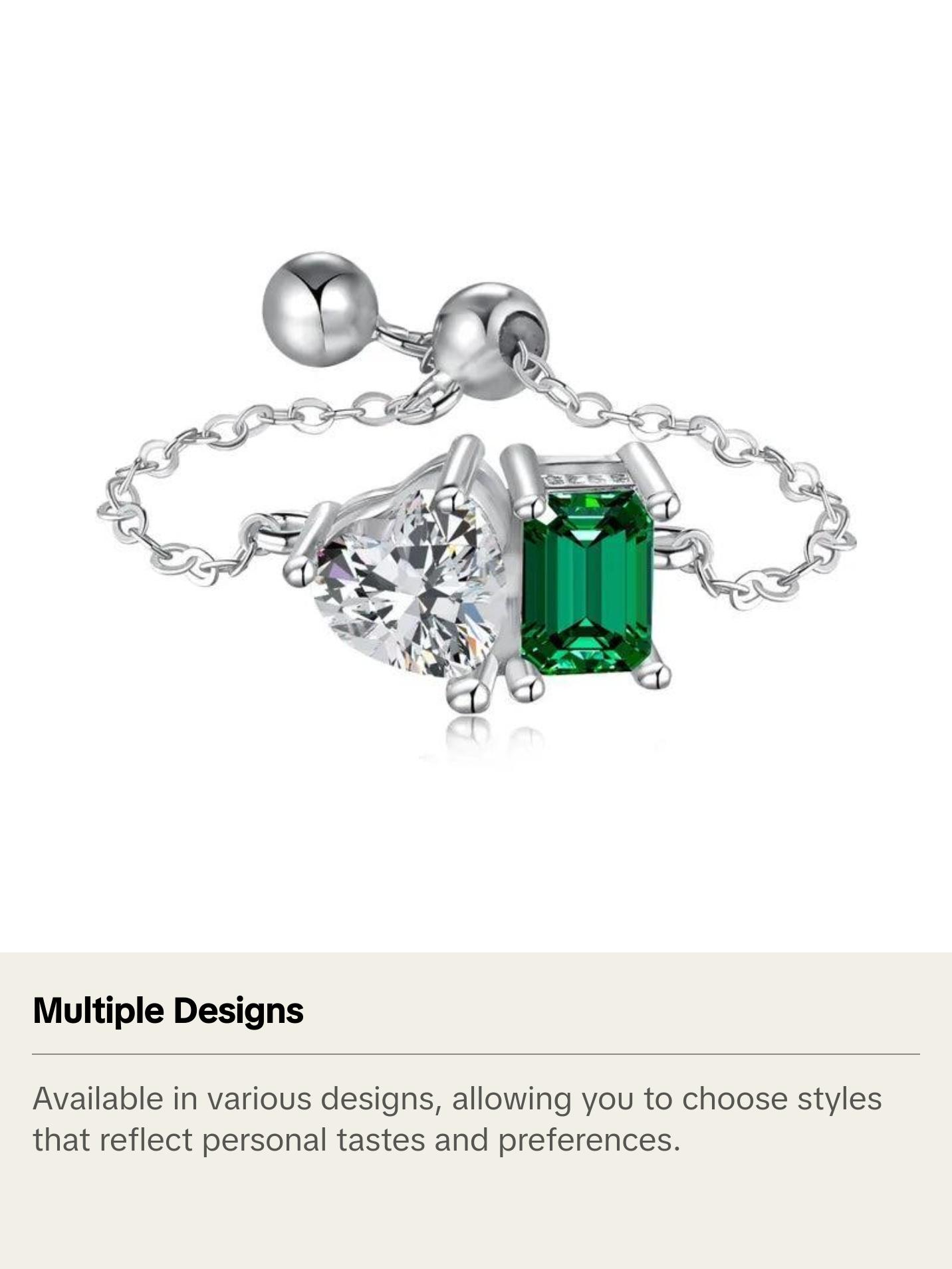 Adjustable Gem Rings