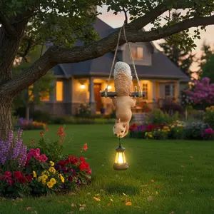 1 Piece  Garden Decor Cute Squirrel Solar Light | Garden Home Ornaments| Hanging Creative Lighting Decorative | Outdoor Patio Decoration