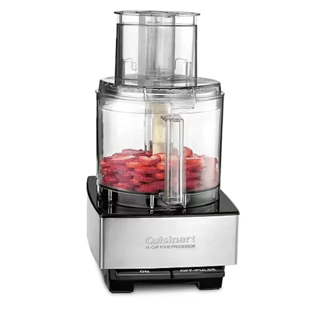 Cuisinart DFP-14BCNY 14-Cup Food Processor, Custom 14 Brushed Stainless Series, Powerful 720W Motor, Extra-Large Feed Tube, Stainless Steel Slicing & Shredding Discs, Chopping Blade for Meal Prep, Cheese & Dough