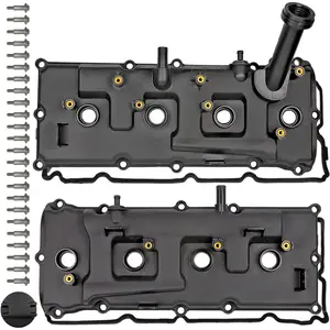 Valve Cover Set with Bolts & Oil Cap & Gaskets & Spark Plug Tube Seals & PCV Valve Compatible with 2004-2016 Nissan Armada NV2500 NV3500 Pathfinder Titan Infiniti QX56 5.6L #   13264-ZE01A 13264-ZE00A