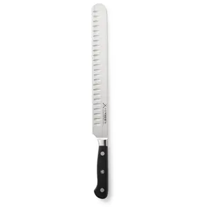 CatCora Forged Granton Roast Slicer Knife, Professional 10-Inch German Steel Blade For Slicing Meat Without Sticking, Ergonomic Triple-Rivet Handle, NSF-Certified Kitchen Knife