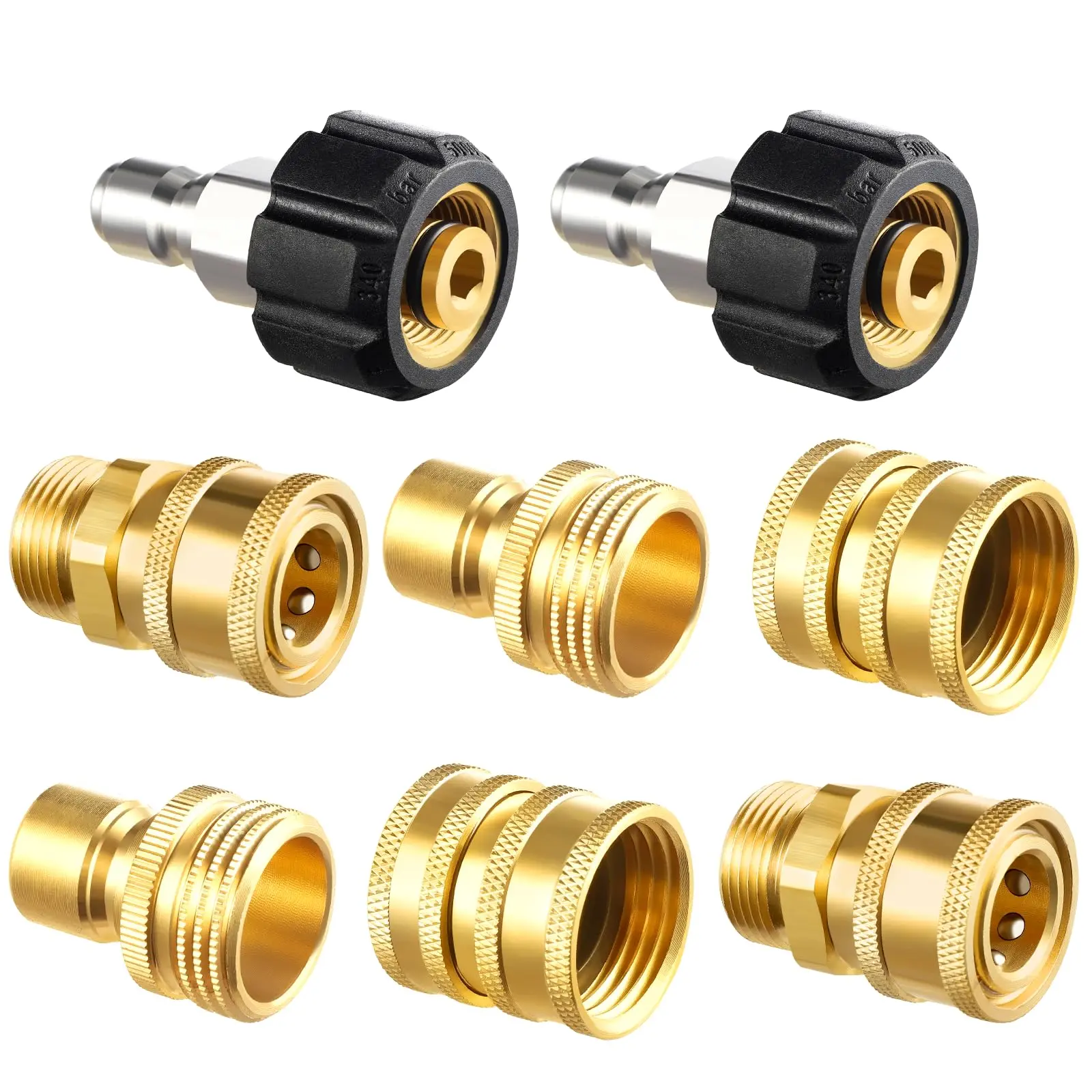 High Pressure Washer Adapter Kit, Quick Disconnect Set, M22 Rotating ...