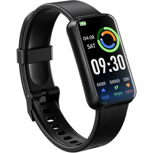 Sports Wristband Fitness Wearable Smart Tracker - 24/7 Health Monitoring, Heart Rate, Sleep, Blood Pressure, Oxygen Monitor, Calorie/Steps Counter Pedometer, Smart Notifications, Comfortable to Wear for Men Women