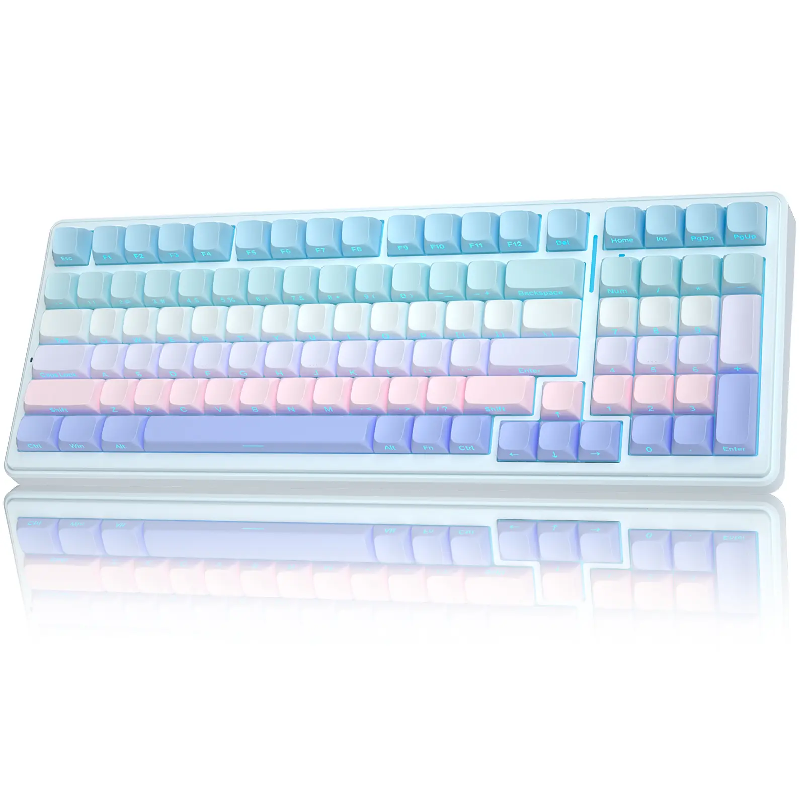 Side-engraved blue&purple-Flower switch