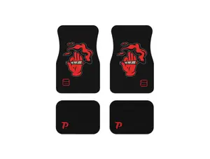 Car Mats (Set of 4) Smoke Out Edition - Red/Black