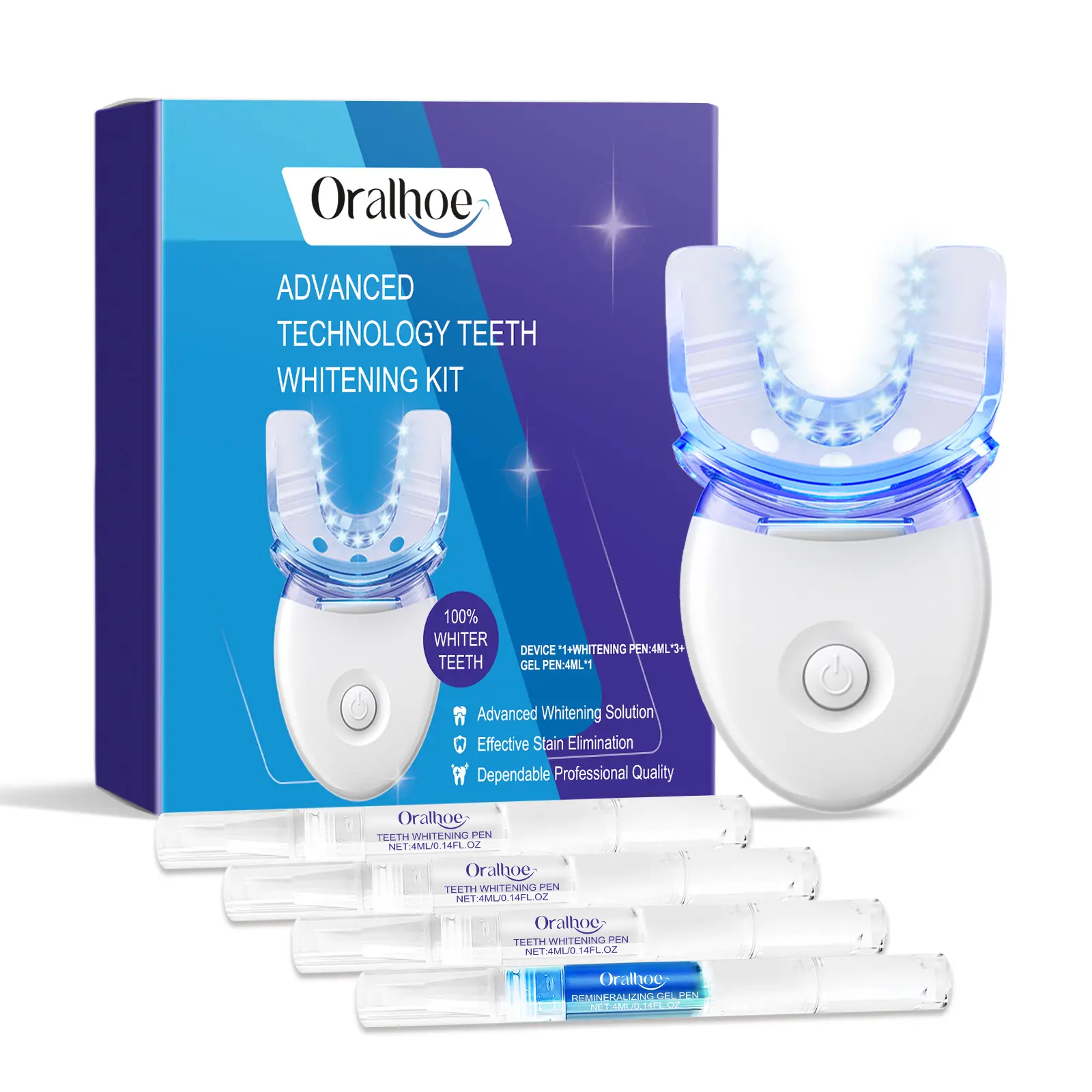 Teeth Whitening Kit - Portable Home Use, Deep Stain Removal, Instant Results, Sensitive Teeth Friendly(1PC)