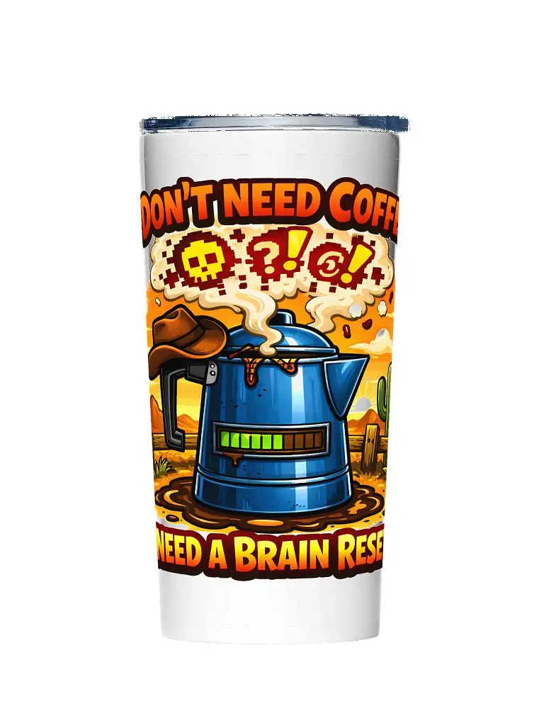 UnspokenMinds Insulated Stainless Steel Flask Tumbler - Brain Reset Companion, Secure Lid, Kitchenware Drinkware Essential