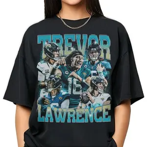 Trevor Lawrence Shirt, Football American Graphic Vintage, Football 90s Inspired Gift Fan Unisex T-Shirt