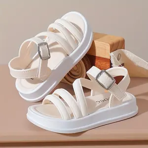 Latest Factory-Produced Girls' Sandals, Fashionable and Simple, Sweet Style for Girls and Toddlers, Lightweight and Breathable, Thick Sole and Wear-Resistant, Beach Vacation Sandals, Sturdy and Grounded, for Girls and Older Girls, Slippers