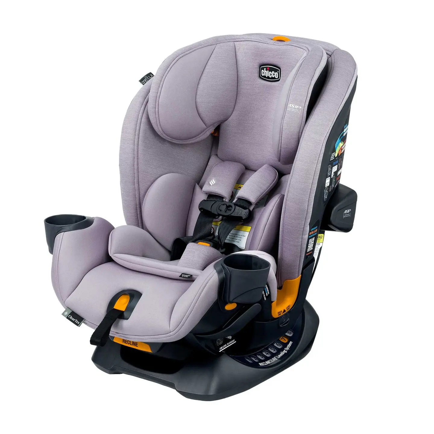 Chicco KeyFit 35+ Convertible Car Seat - Purple, with Adjustable Headrest and Side Impact Protection