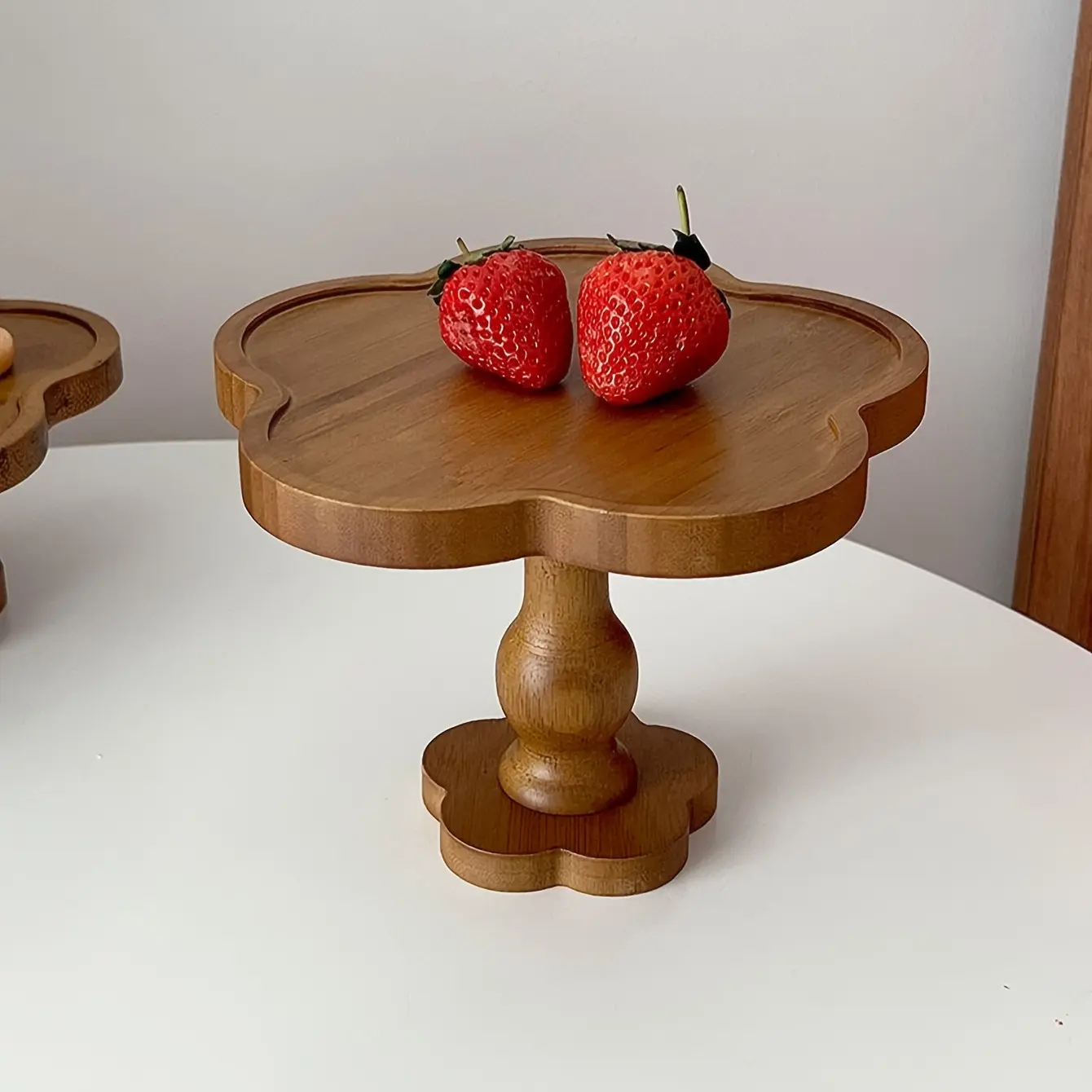 1 Piece Vintage Original Wooden Tray Chinese Antique Style Arrangement Plate Tall French Dessert Cake Plate Flower Dinner Plate
