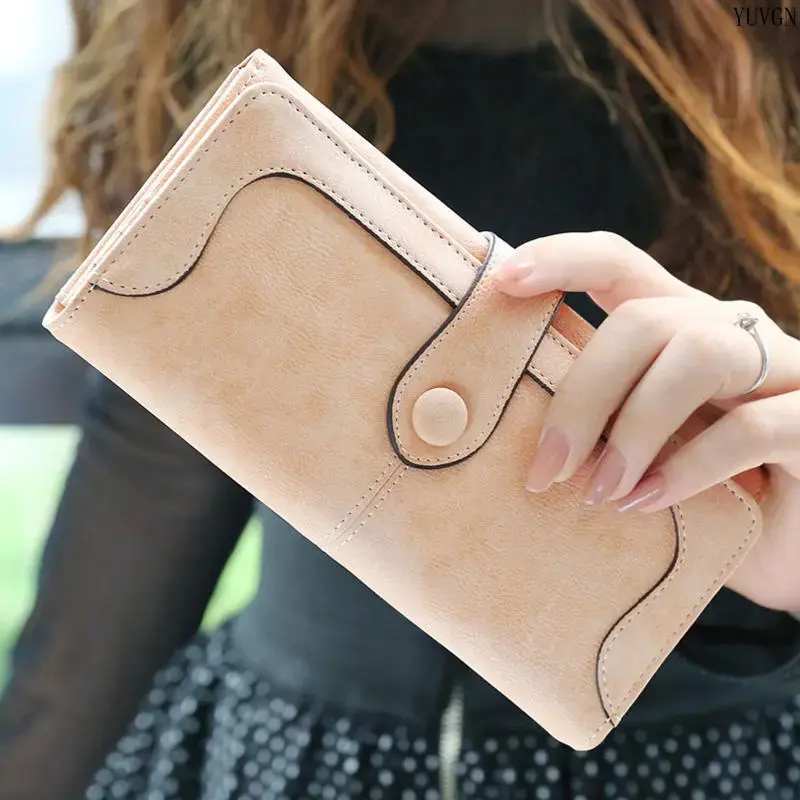 Women's 2026 New Retro Frosted Long Wallet - Buckle Detail Zipper Clutch Purse, Large Cap Carry It All Card Holder Handbag, Portable Shape Leisure Outdoor Fashion Accessory for Daily Use & Gifting, summerwins wallets for women