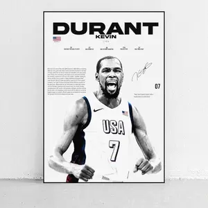 Kevin Durant Sports Poster, Basketball poster,Basketball Gift v1