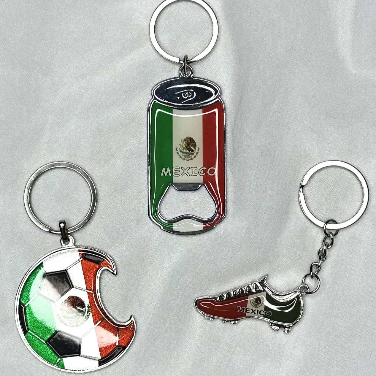 Mexico Can-Shaped Keychain with Bottle Opener, Stylish Assorted Keyring, Durable Fashion Accessory for Travel Souvenir Gift, Gift Keychain, Multifunctional Keychain