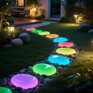 72 Super Glow-in-the-Dark Stones - 1.77 Inch Diameter, 2.38 lbs Resin Fairyland Landscape Decor, Vibrant Neon Colors for Garden, Patio, and Outdoor Spaces, Garden Decorations, Patio Accents, Glowindark Feature, Durable Decor Item, Solar Lig