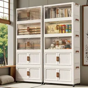 Versatile Collapsible Toy Storage Bins - Aesthetic Home & Office Organization Solution, Stackable Storage Containers & Plastic Storage Containers For Bedroom Kitchen Bathroom Dorm Garage & Travel, Decorative Multi-Purpose Bins For Clothing Shoes Books