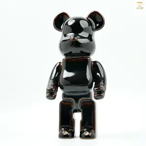 Master Chen Huifang's Limited Edition Ceramic Figurines – High-Fire Glaze Trendy Bear | Original Design for Artistic Collection | Modern Oriental Home Decor Decoration Items Ornaments