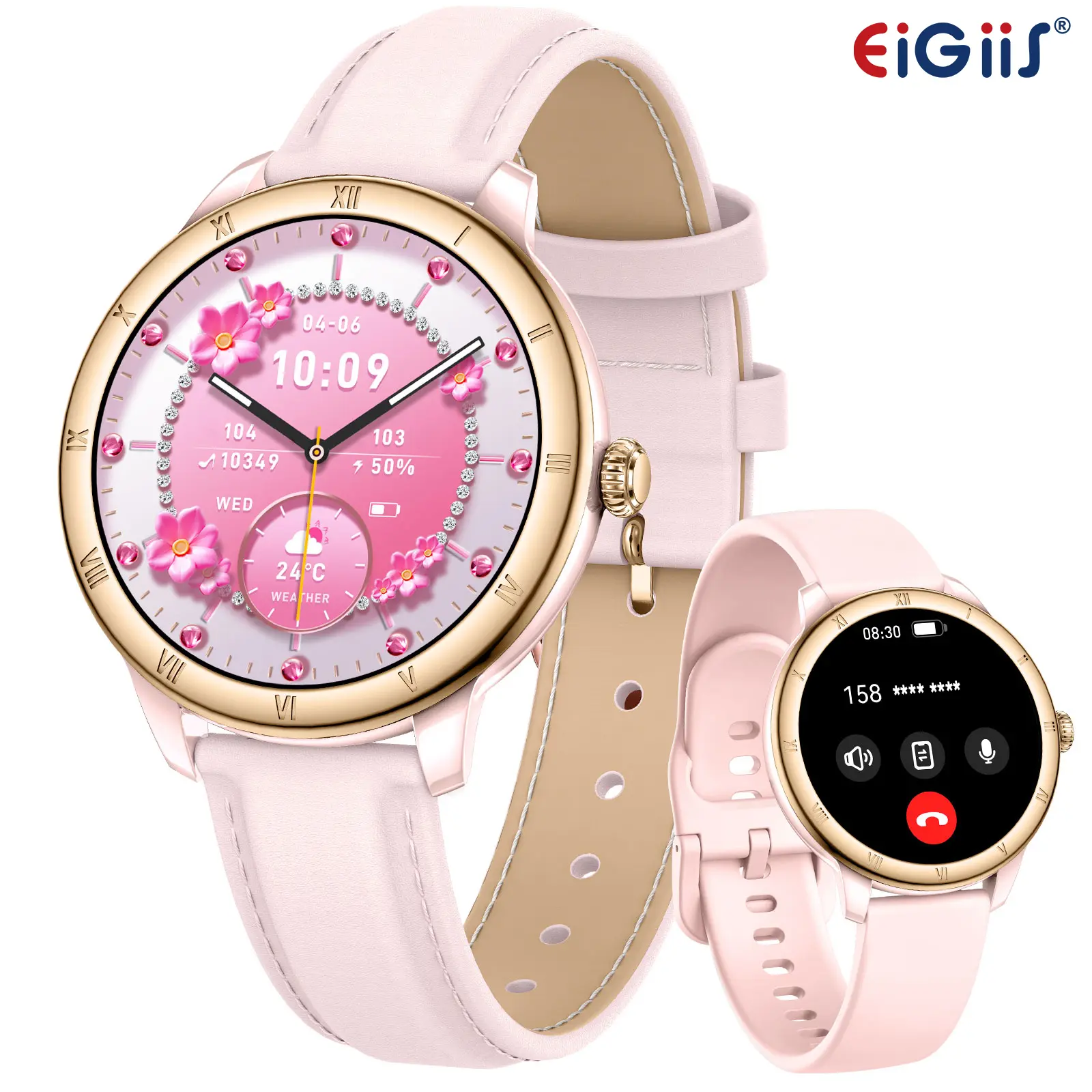 Smart Watch for Women, Mother's Day Gift, 1.27'' HD Screen, Wireless Dial & Answer Calls, Activity Recorder with Multi-Sport Mode, Long Standby time, IP68 Waterproof Fashion Smartwatch Compatible with iPhone Android Phones