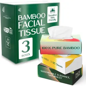 Facial Tissue | 3-Ply  | Lint-Free, -Free | Gentle for   | BPA & -Free, FSC Certified | 3 Boxes (375 Sheets) |