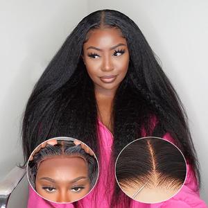 Simidola 13x6 Glueless Lace Kinky Straight Human Hair Wigs Ready To Wear And Go 7x5 Brazilian HD Lace Closure Wig Human Hair For Women Pre Plucked 180% Density summerwins