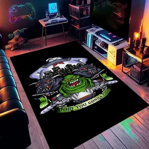 Ghostbusters 17 Animated Print Carpet, Home Living Room, Bedroom, Office Chair Under Carpet, Gift for Family and Friends, Christmas Decorative Carpet
