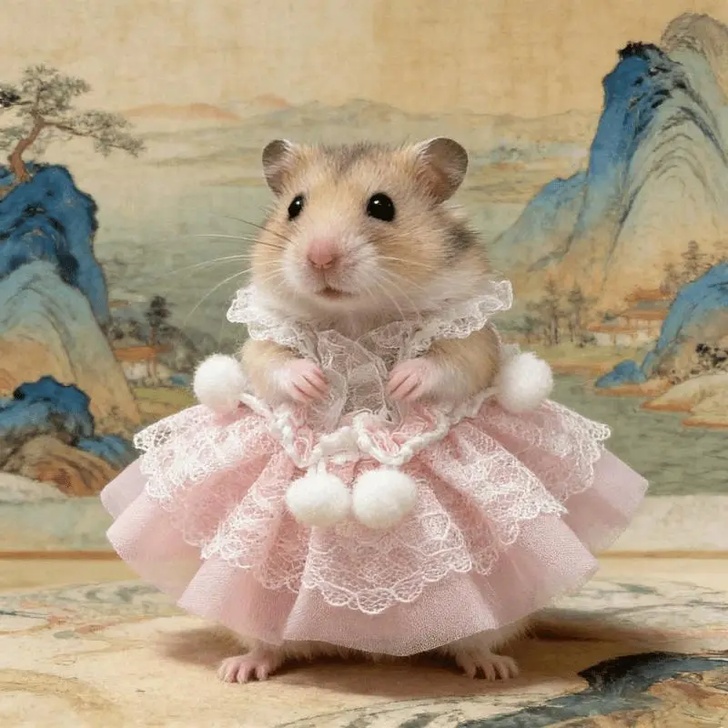 Polyester Pet Costume for Lizards, Reptiles, Dwarf Hamsters, And Small Pets | Spring-Summer Festival Edition, Hand Wash Or Professional Dry Clean