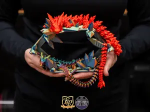 Crystal Dragon Display Stand - Wall Mount - Fantasy Art for Home Decor Hanging Ornaments Hangable Decoration