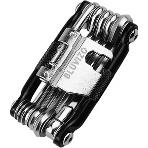 Bike Multitool Repair Tool kit: 17-IN-1 Bicycle MTB Portable Multi Tool Set - Cycling Accessories with Chain Braker Spoke Wrench 2-8mm Hex for Mountain Road Electric and City Bike