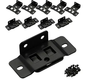 20 Pack Quick Fitting Furniture Joint Bracket, Duty Corner Brace Joint Right Angle Bracket, Stainless Steel Furniture Corner Connectors with Screws for Drawers, Cabinets, Tables, and Chairs