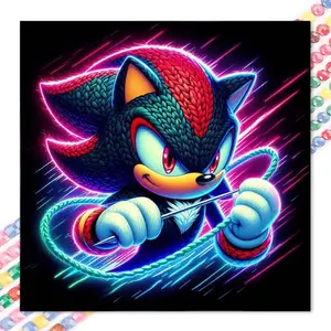 1 DIY Handmade Diamond Painting Kit, 5D Diamond Art Set, DIY Decoration, Hedgehog, Rope, Colorful Diamond Painting Set with Full Round Diamonds, Mosaic, Diamond Art, DIY Art Home Decoration, Suitable for Christmas, Diamond Art Tools