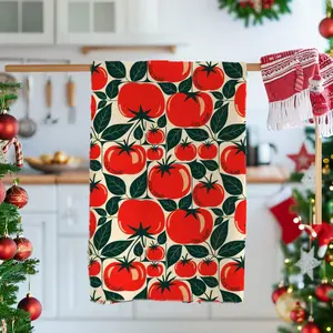 Anti Trump Hand Towel, Mid Century Mod Tomatoes Dish Towel, Subtle F Trump Kitchen Tea Towel, Liberal Political Gag Gift, House Warming