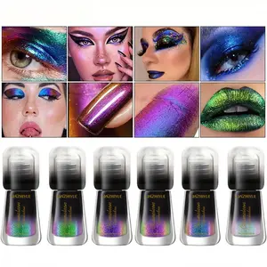 Chameleon Liquid Eye Shadow Pearl Light Exploding Monochrome Metal Eye Shadow Liquid Glittering Eye Shadow, High Light Eye Shadow Pen Pearl Light Fine Glitter Jelly Eye Shadow Stick