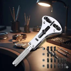 Professional Watch Repair Tool Set: Adjustable Screw Back Opener & Non-Slip Wrench. Multi-Function Precision Tools for Mechanical Watch Disassembly, Maintenance, and Case Opening. Ideal for Enthusiasts and Pros. Hand Tools