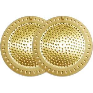 2 count Hair Catcher Shower Drain/Strainer/Cover/Filter/, Bathtub Drain Cover Hair Catcher, Hair Stopper for Bathroom Sink/Floor Drain, Stainless Steel and  Drain Strainer,