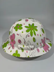 Full Brim Hard Hat Hydro Dipped FLORAL