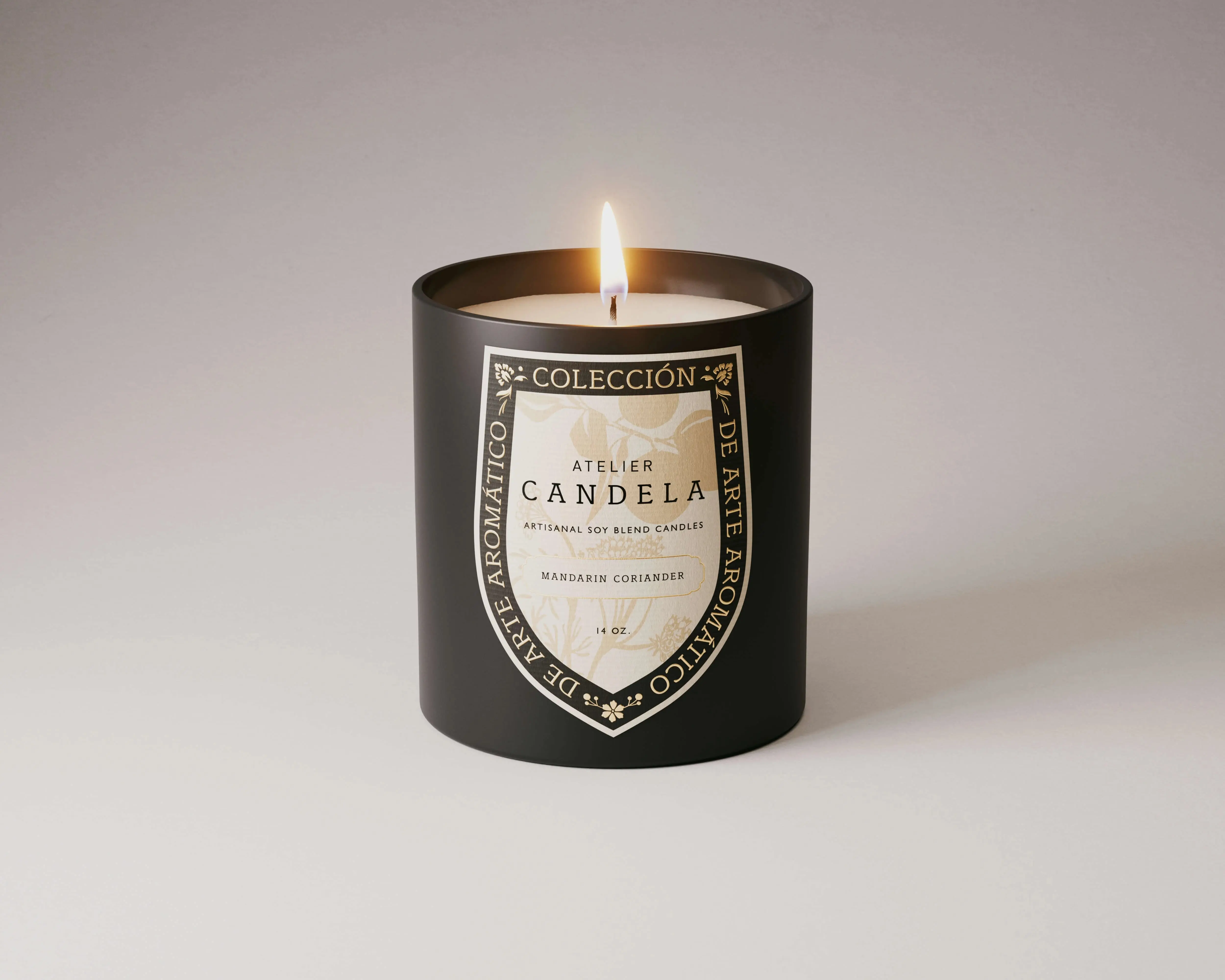 Mandarin Coriander Fragrance Candle, 14oz, 6-Pack Vanilla-Floral Aroma Home Decor Piece