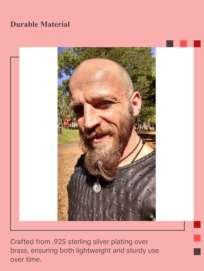 MEDIEVAL METAL Raven’s Skull Hair Bead Silver Finish Gothic Viking Accessory for Braids Dreadlocks & Viking Inspired Hairstyles