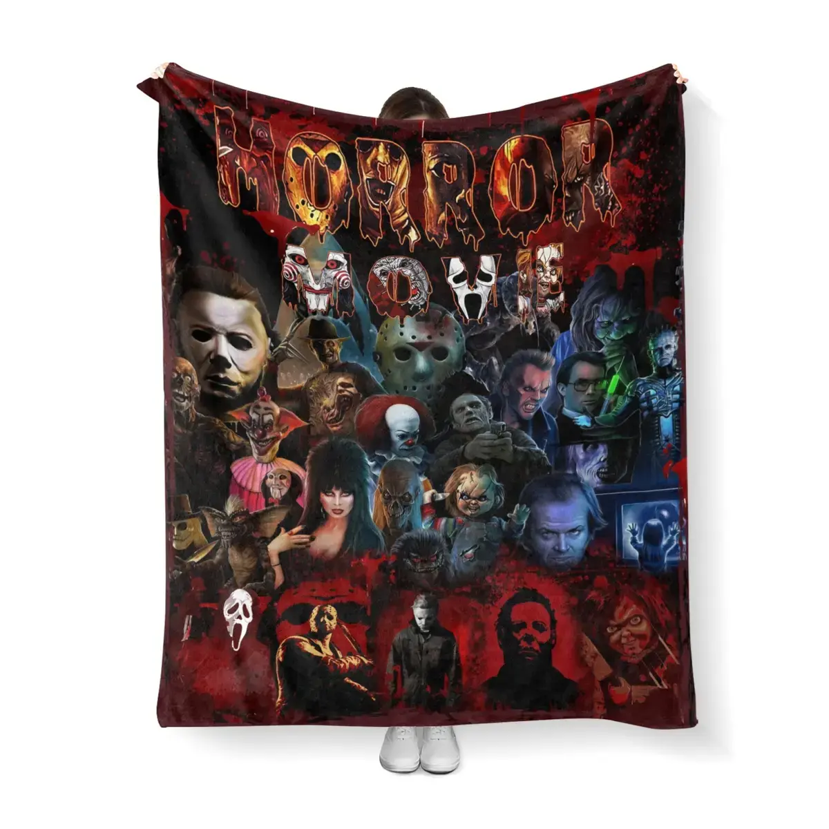 Horror Movie Blanket, Halloween Blanket, Halloween Blanket, Scary Movie Blanket, Horror Blanket Gifts for Halloween, Christmas Blankets