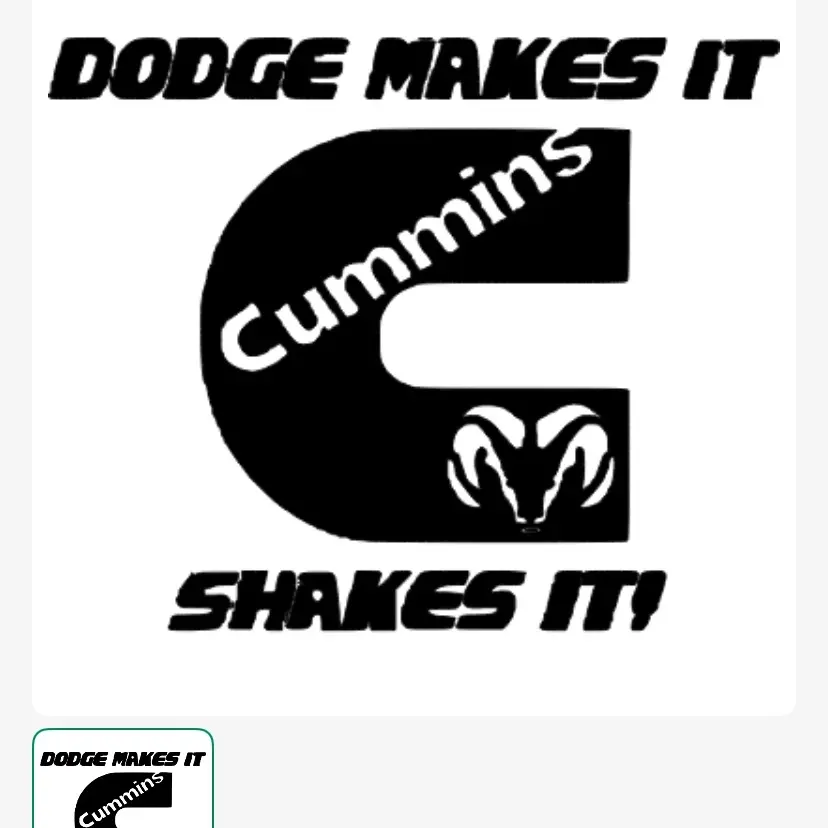 Cummins car decal