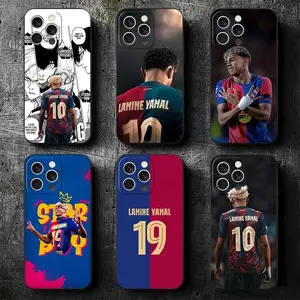 Football Star L-Lamine Y-Yamal Soft Phone Case for iPhone 17 16 15 14 13 12 11 Pro ProMax Plus AIR Black Cover Back Shel