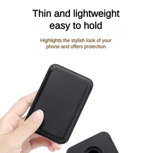 Card Pack Magnetic Wallet Card Holder Bag,Magnetic PU leather Card Clip,Phone Case Accessories,Strong Magent Card Holder