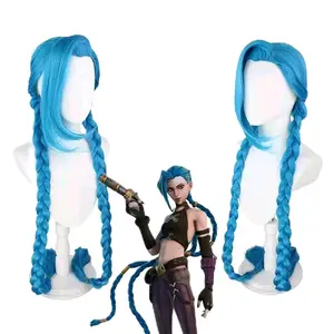 LOL (League Of Legends) Cosplay Jinx Costume for Women with Pants, Shirt, Gloves, and Holster - Womenswear Accessories Accessory Breathable Clothing