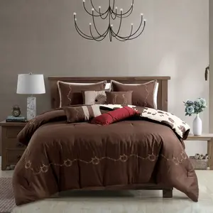 Southwestern Reversible Rustic Brown Cowhide Comforter 7 Piece Set